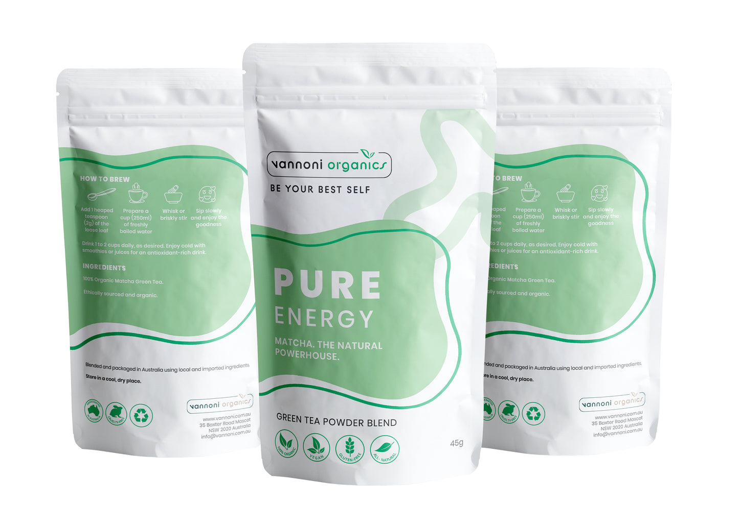 Pure Energy Tea - Matcha. The Natural Powerhouse.